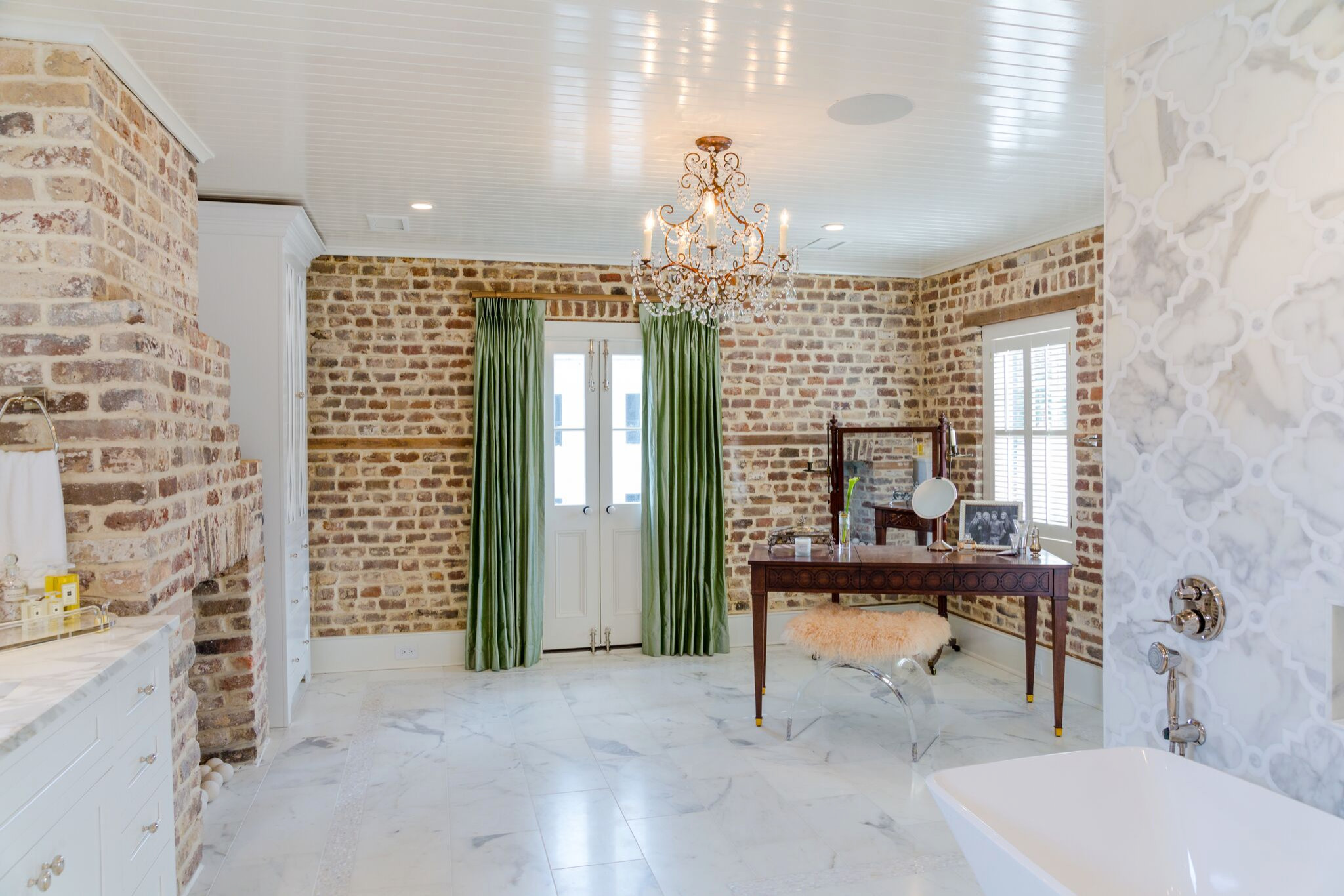 Luxe Master Bathroom in an Historic Home