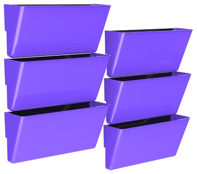 Magnetic Wall Pocket Legal Class Purple Case Of 6