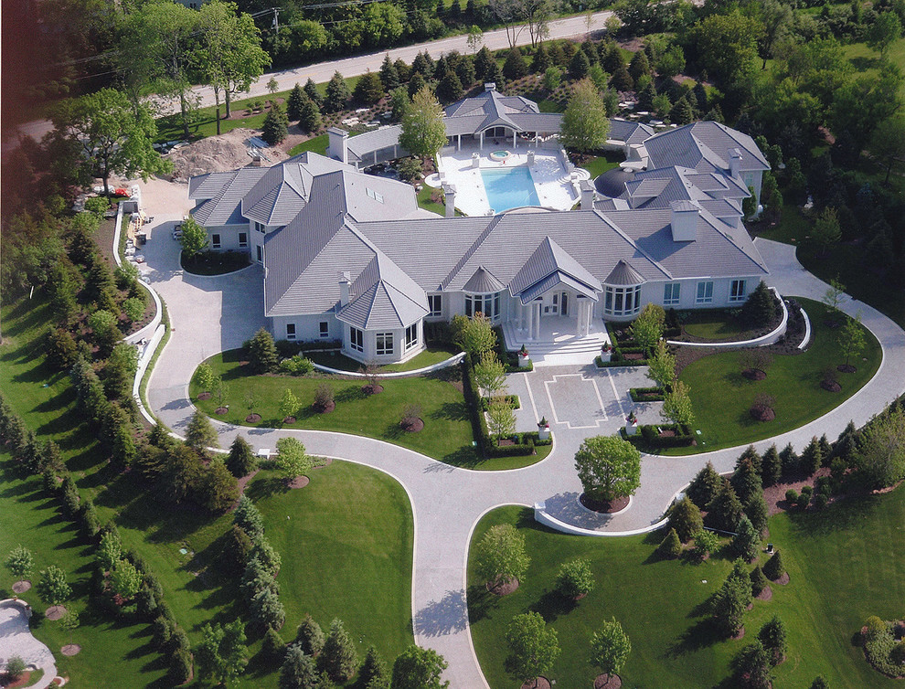 Aerial View - Custom Home IL - Traditional - Exterior - Chicago - by ...