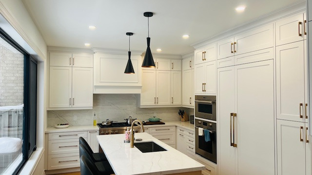 Main Floor with large window & patio door include an open concept kitchen