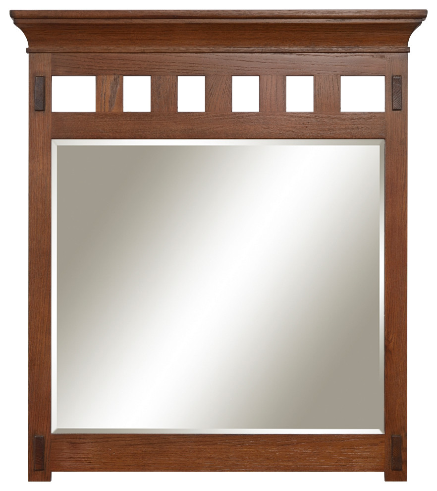 American Craftsman Mirror, 36" Craftsman Bathroom Mirrors by
