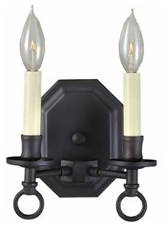 World Imports Classical Simplicity 2-Light Wall Sconce, Rust (133-42)