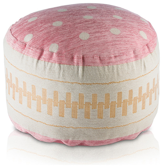 Nondi Pink Pouf Contemporary Floor Pillows And Poufs by BSEID Houzz
