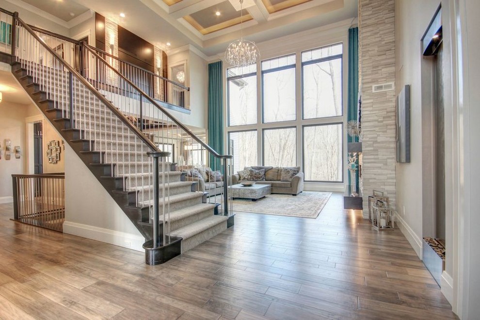 Inspiration for a transitional home design remodel in Chicago