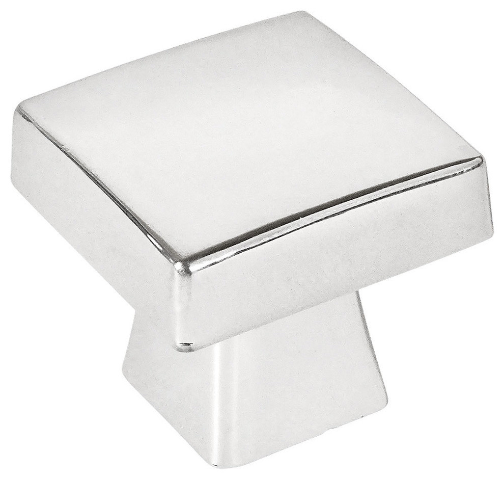 Cosmas Polished Chrome Contemporary Hardware, Square Knob