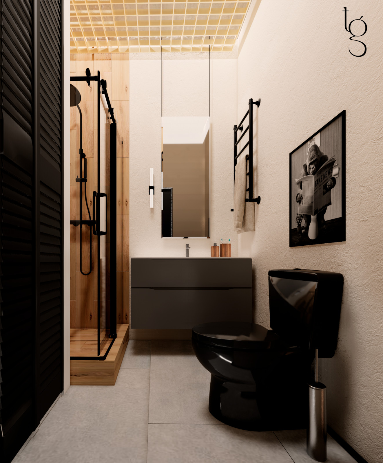 A modern industrial-style studio