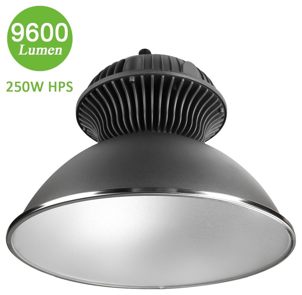105W LED High Bay Lighting Fixture, 9600lm Warehouse Lighting, 250W HPS