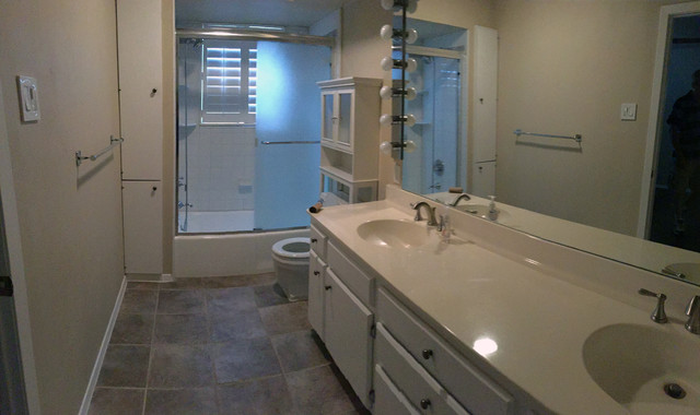 TILE WORK modern-bathroom