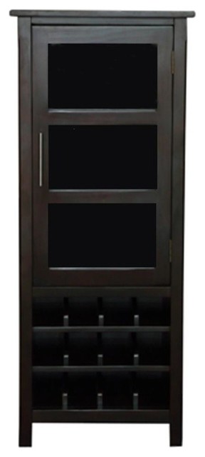 Contemporary Avalon Wine Rack in Brown