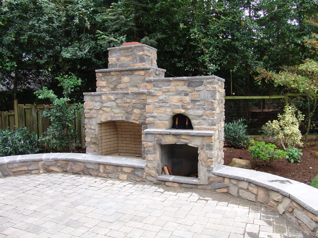 Outdoor Fireplace With Pizza Oven, Outdoor Stone Fireplace With Pizza Oven