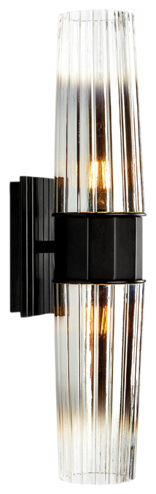 Norwell Lighting 9759-MB-CLGR Icycle, 2-Light Double Wall Sconce