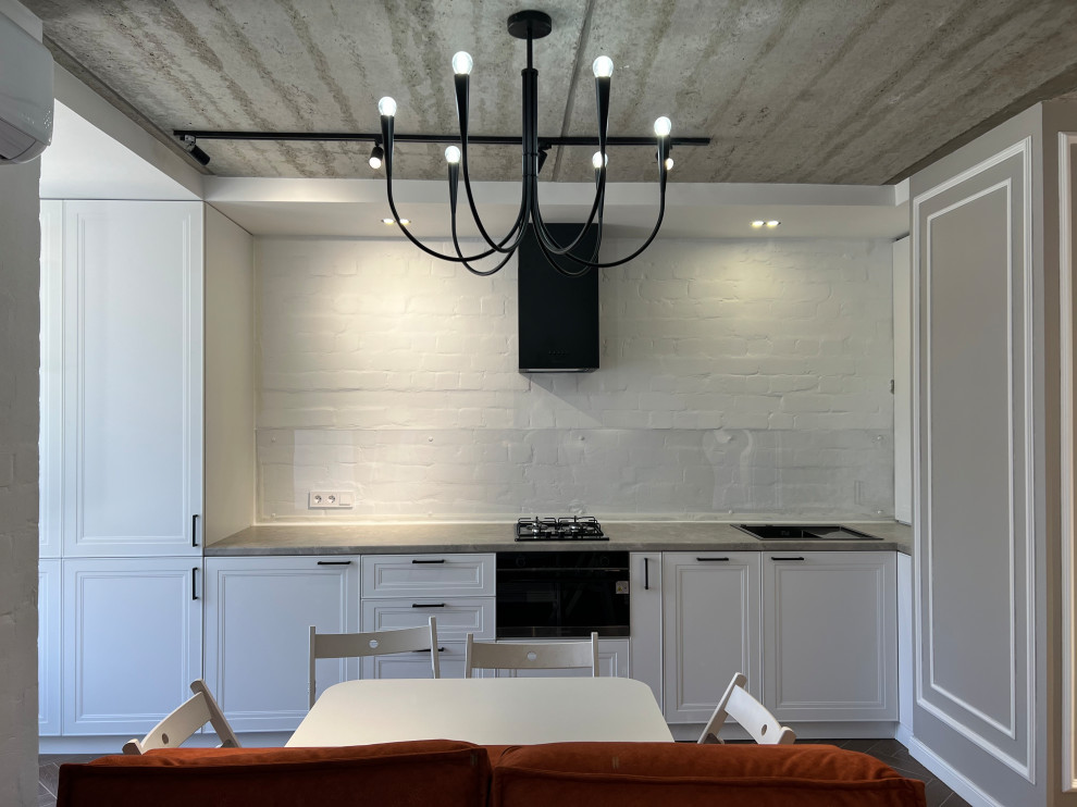 Студия с терракотовыми акцентами