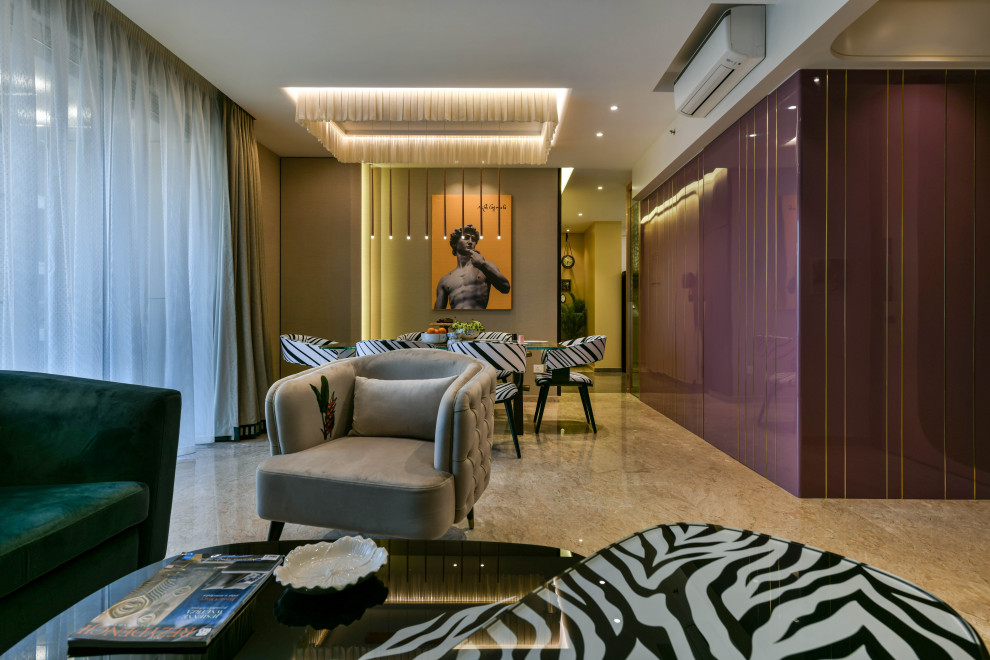 Photo of an eclectic living room in Mumbai.