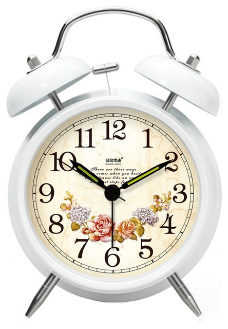 Alarm Clock Rural Style Decorative Clocks Mechanical Bedside