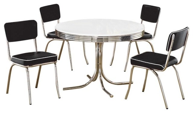 round retro table and chairs