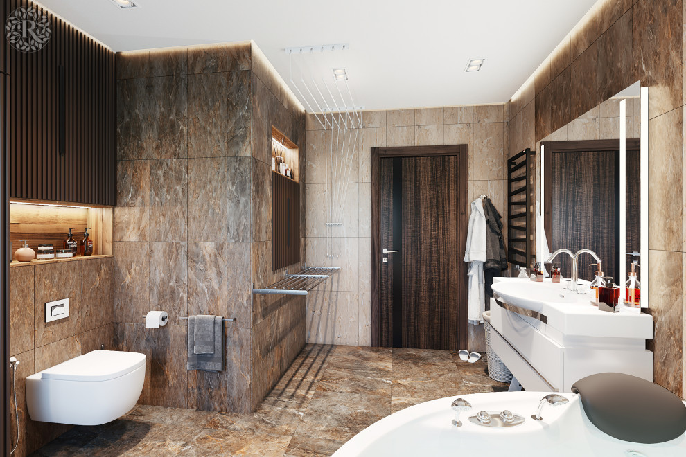 Ванная комната в частном доме в Вологде