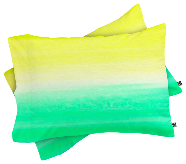 Deny Designs Rebecca Allen When Yellow Met Turquoise Pillow Shams, King