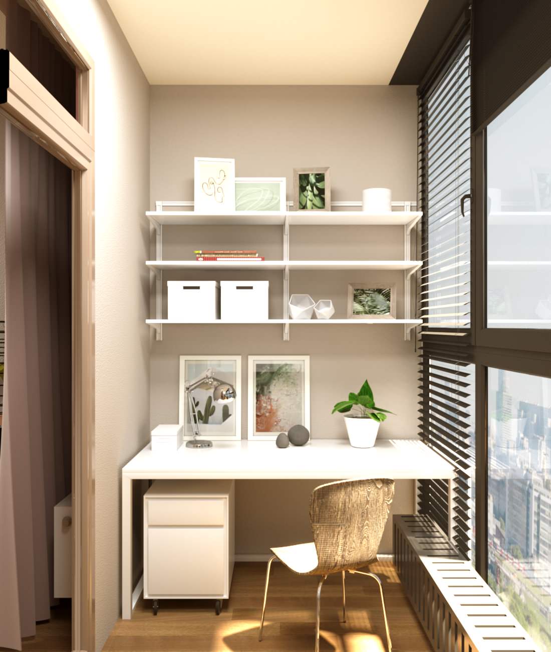 Яркая квартира для девушки ЖК Нагорный