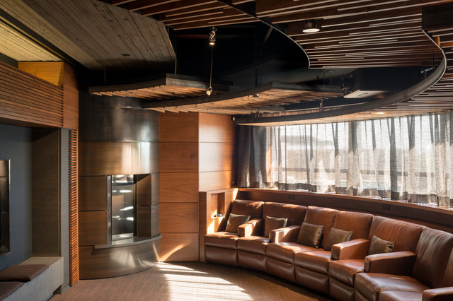 Saguaro Ridge contemporaneo-cine-en-casa