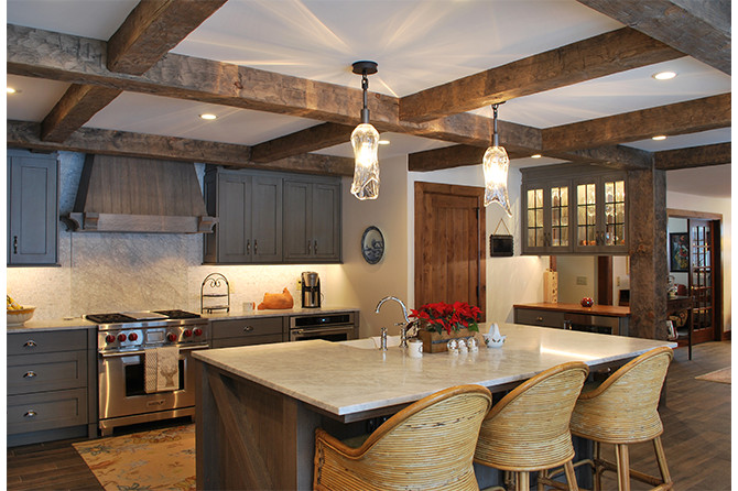 Kitchen - rustic kitchen idea in Cleveland