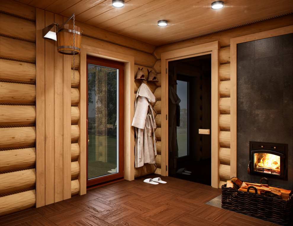 Деревянный дом с баней