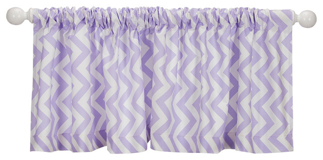 Swizzle Purple Chevron Valance Contemporary Valances By