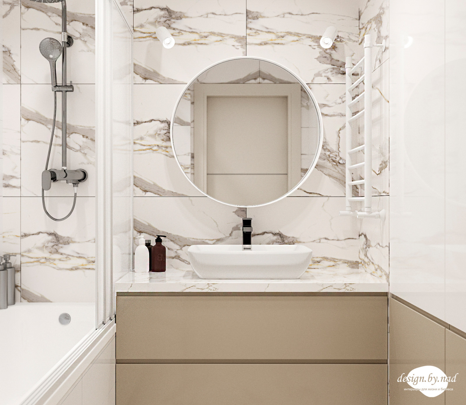 Трехкомнатная квартира в светло-бежевых тонах