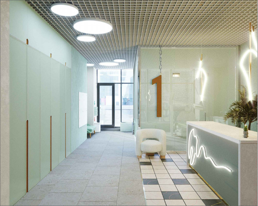 Стоматология в мятных тонах