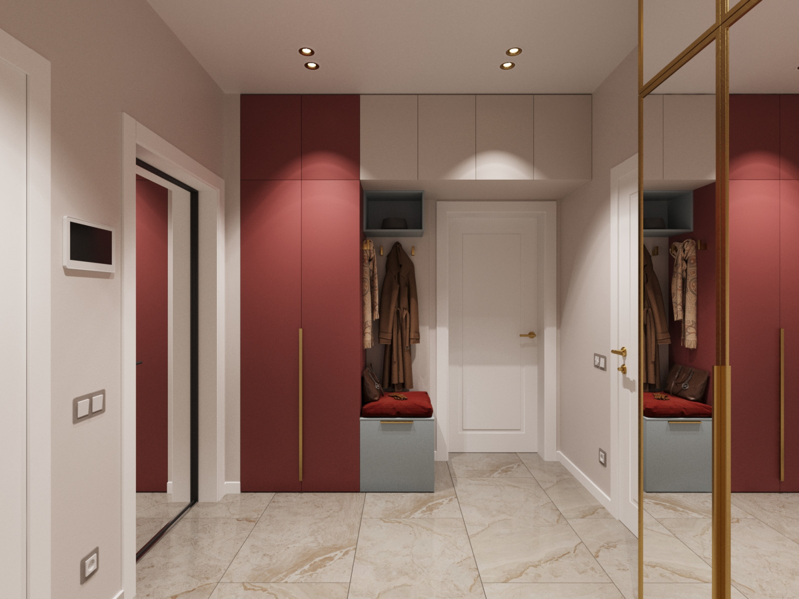 Дизайн проект - яркая двухкомнатная квартира 56 м2