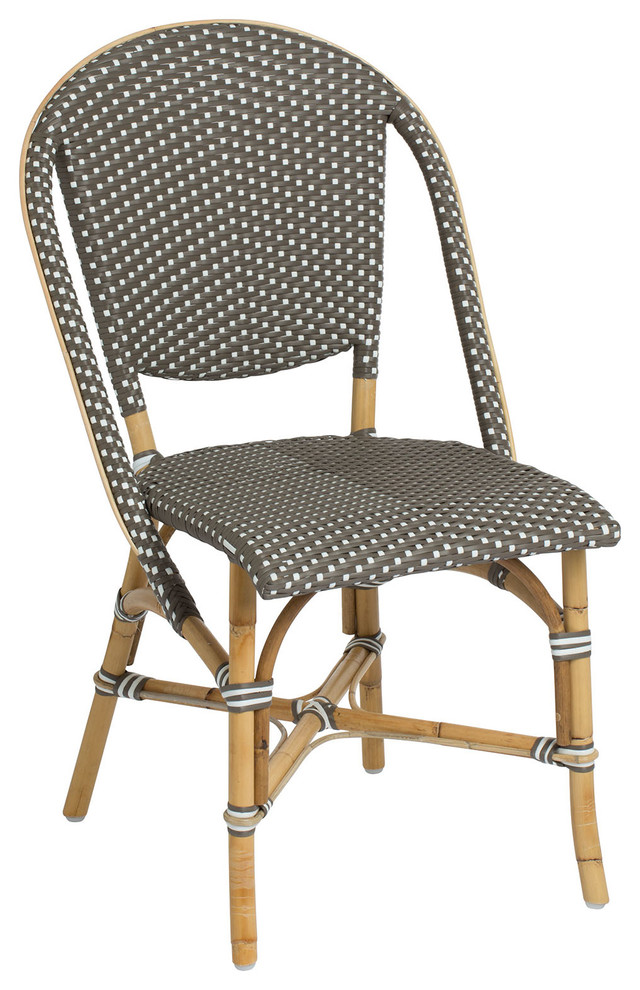 Sofie Outdoor Bistro Stacking Side Chair Tropical Outdoor Dining