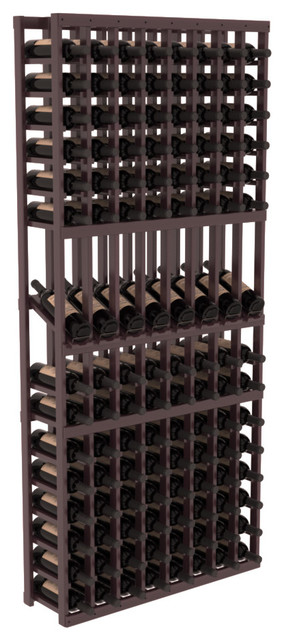 8 Column Display Row Wine Cellar Kit, Redwood, Burgundy/Satin