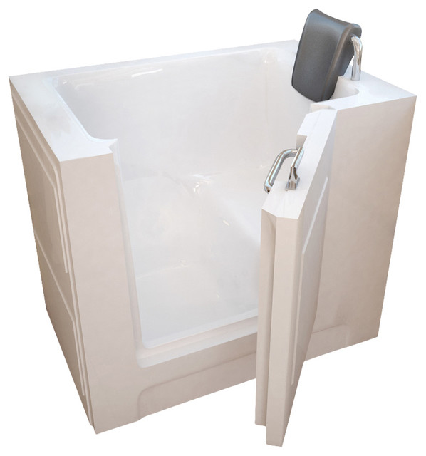 MediTub WalkIn 27 x 39 Left Drain White Soaking WalkIn Bathtub, 39 in