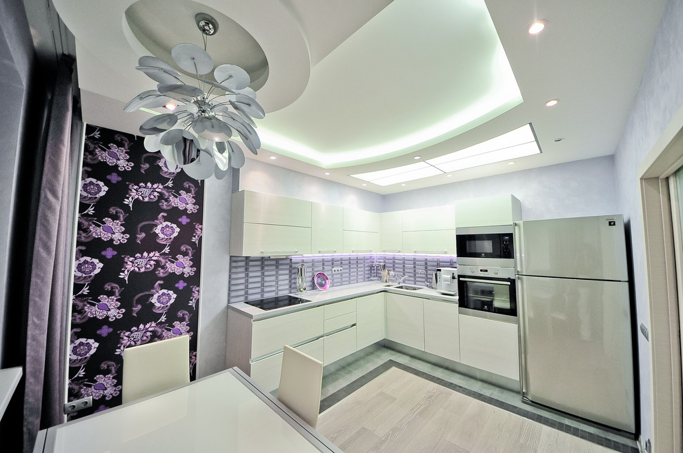 Скай Форт. Необычный интерьер квартиры площадью около 100 м2