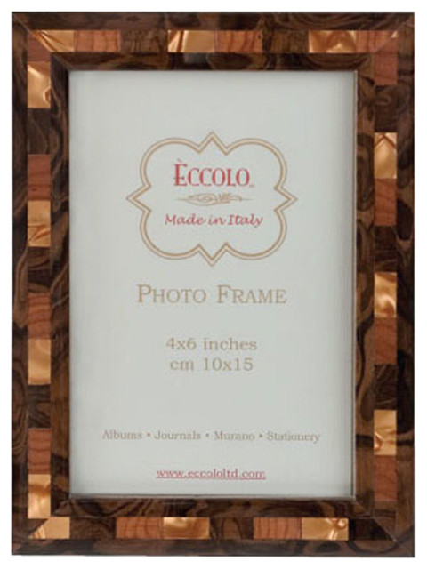 Opalescent Tan Marquetry Wood Frame Transitional Picture Frames Opalescent Tan Marquetry Wood Frame
