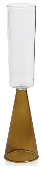 Viterbo Champagne Flutes, Set of 4, Amber