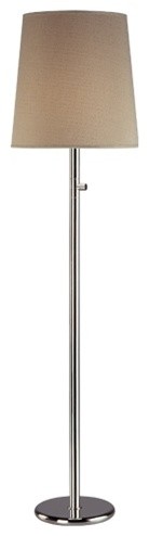 Robert Abbey Rico Espinet Buster Chica Nickel Taupe Floor Lamp, 2080