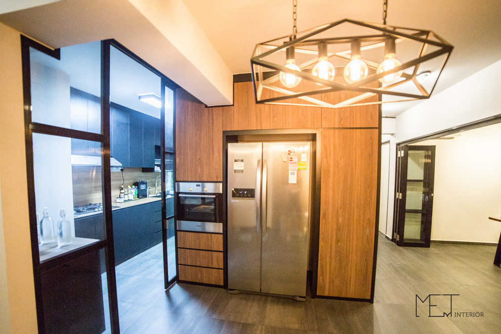 Design ideas for an industrial kitchen in Singapore.