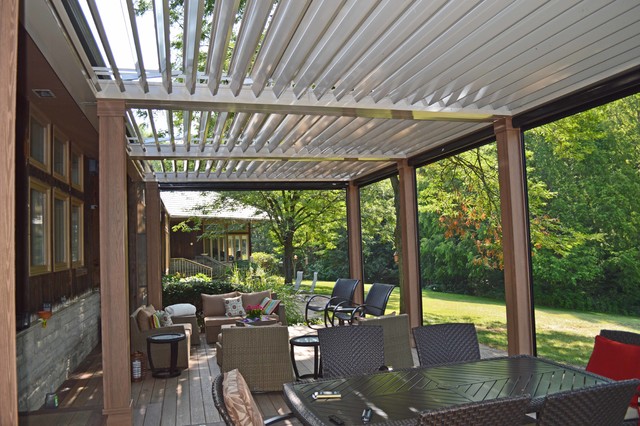 Arcadia Louvered Roofs for decks - Contemporary - Outdoor ... Arcadia Louvered Roofs for decks - Contemporary - Outdoor ... on Arcadia Backyard Designs id=68938