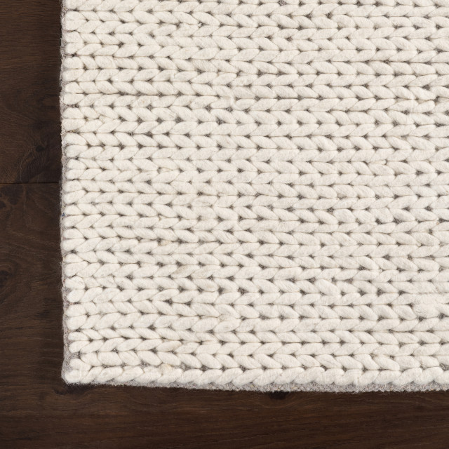 nuLOOM Braided Wool Hand Woven Chunky Cable Rug, 4'x6' - Scandinavian ...