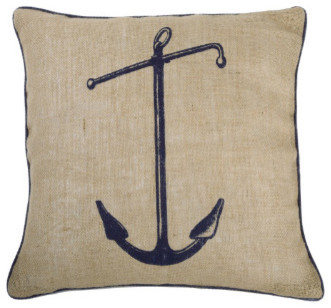 Thomas Paul Seafarer Anchor Jute Pillow 18" x 18"