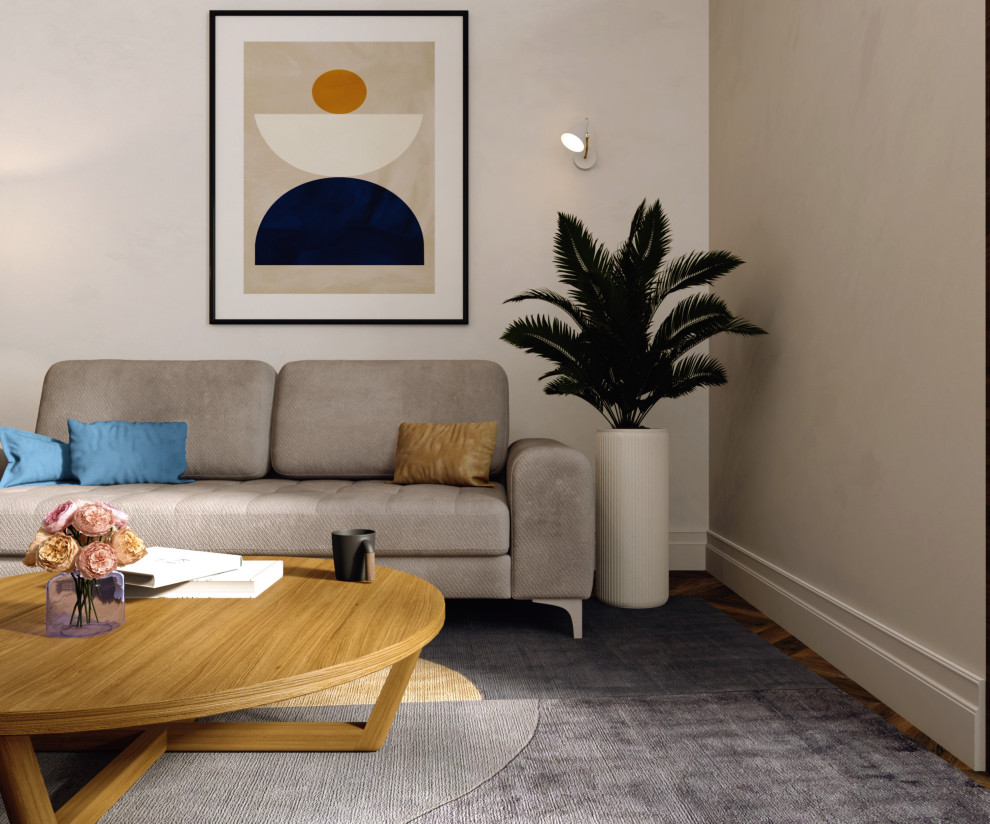 Дизайн проект гостинной для пары