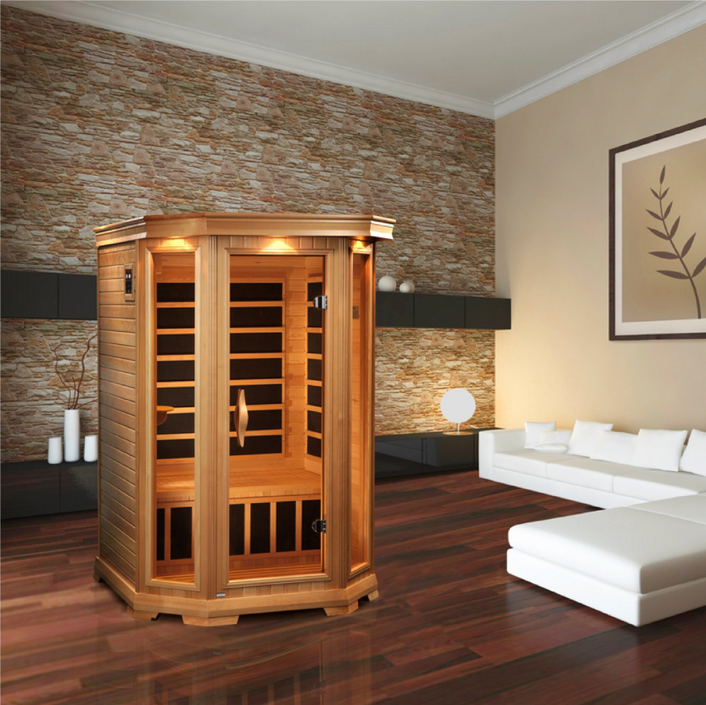 GDI627201 Low EMF Fat Infrared Sauna Contemporary Basement DC Metro by House Perks