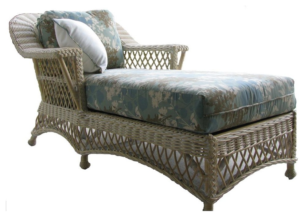 Upholstered Chaise Lounge (Montfluer Surf (All Weather))