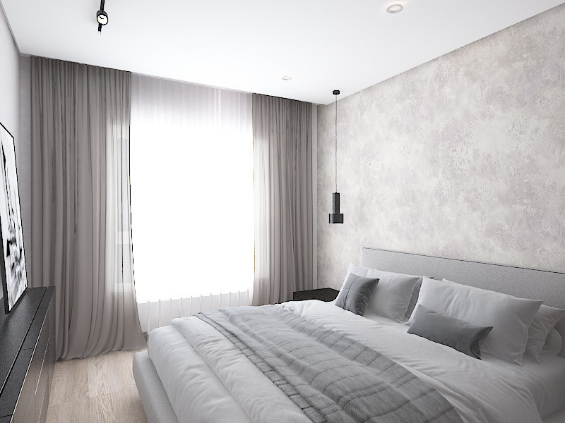 Квартира в современном стиле с элементами лофта, 90 Кв.м