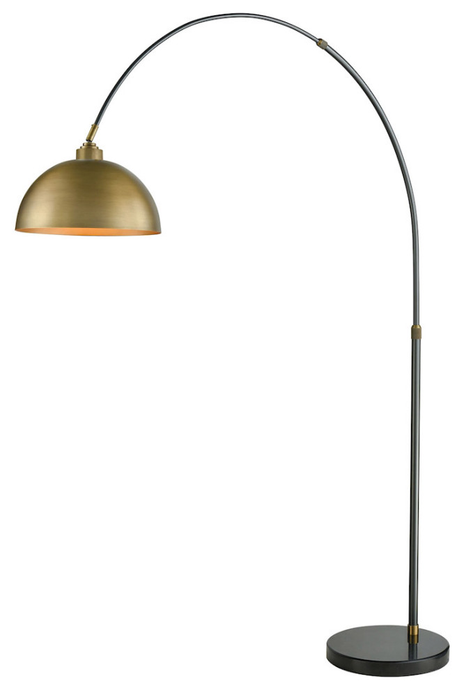 Magnus 1 Light Floor Lamp, Aged Brass/Oil Rubbed Bronze