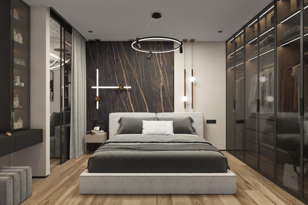 Интерьер спальни, дизайнер Наталья Шевлякова