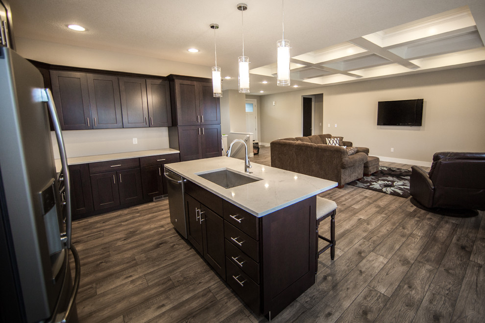 Transitional kitchen photo in Cedar Rapids