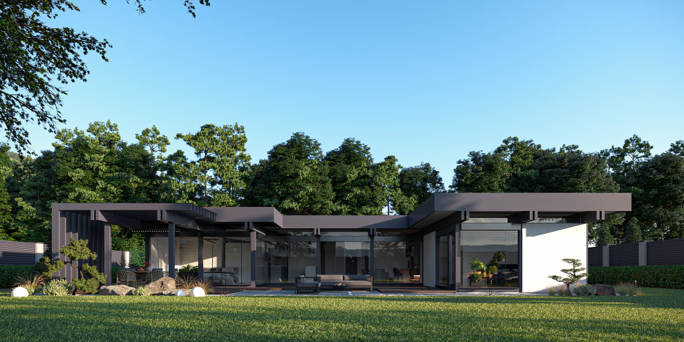 Одноэтажный дом с плоской кровлей Монтерей 175м²