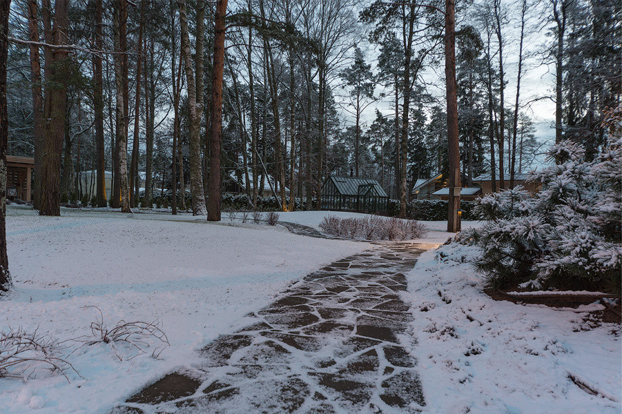 Участок в поселке со старыми кленами и дубами