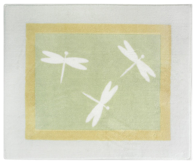 Green Dragonfly Dreams Accent Floor Rug
